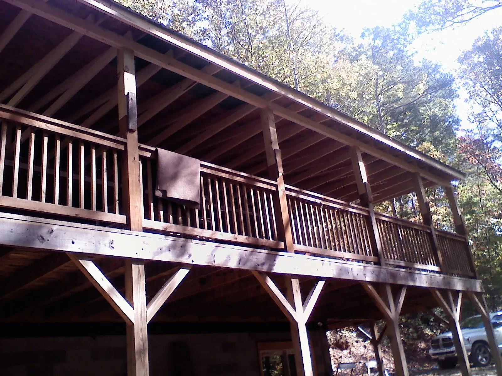 Timber framing under a new elevated porch and deck — Roof Leak Repair in Peach Bottom by Roofing Brothers